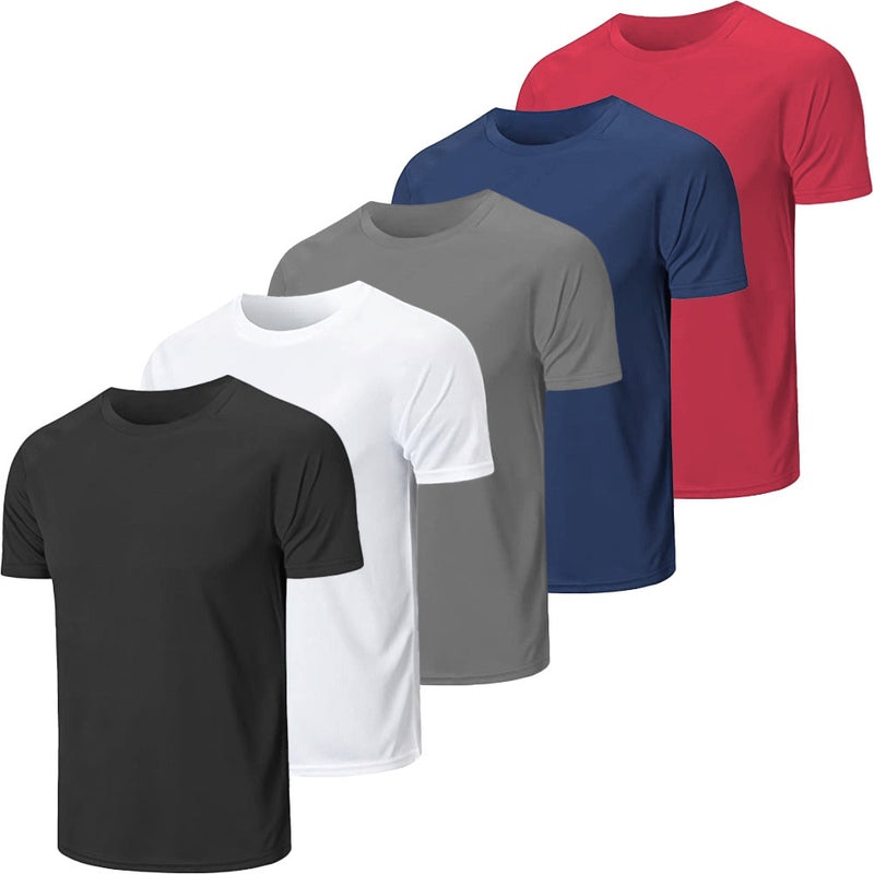 Kit 5 Camisetas básicas 100% Poliéster Premium