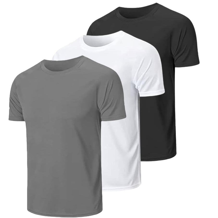 Kit 3 Camisetas Premium 100% Poliéster básica não amassa não pega bolinha | Envio rápido